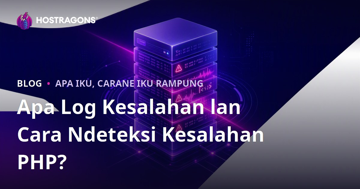 Apa Log Kesalahan lan Cara Ndeteksi Kesalahan PHP?