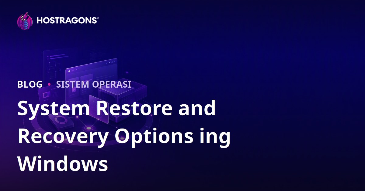 System Restore and Recovery Options ing Windows