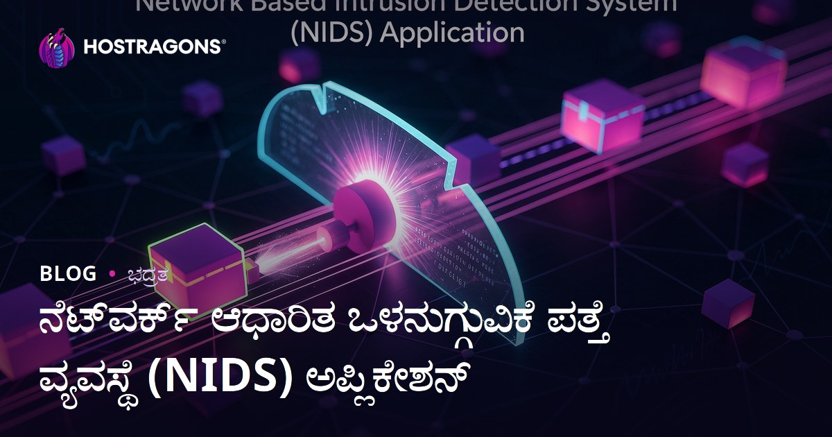 ನೆಟ್‌ವರ್ಕ್ ಆಧಾರಿತ ಒಳನುಗ್ಗುವಿಕೆ ಪತ್ತೆ ವ್ಯವಸ್ಥೆ (NIDS) ಅಪ್ಲಿಕೇಶನ್