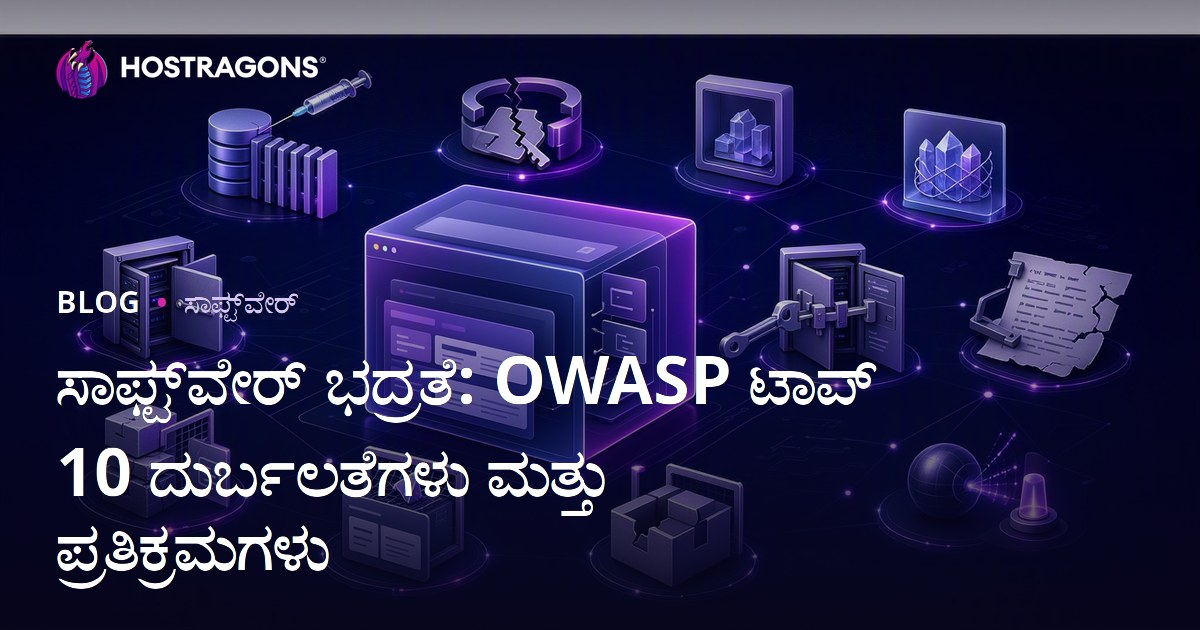 ಸಾಫ್ಟ್‌ವೇರ್ ಭದ್ರತೆ: OWASP ಟಾಪ್ 10 ದುರ್ಬಲತೆಗಳು ಮತ್ತು ಪ್ರತಿಕ್ರಮಗಳು