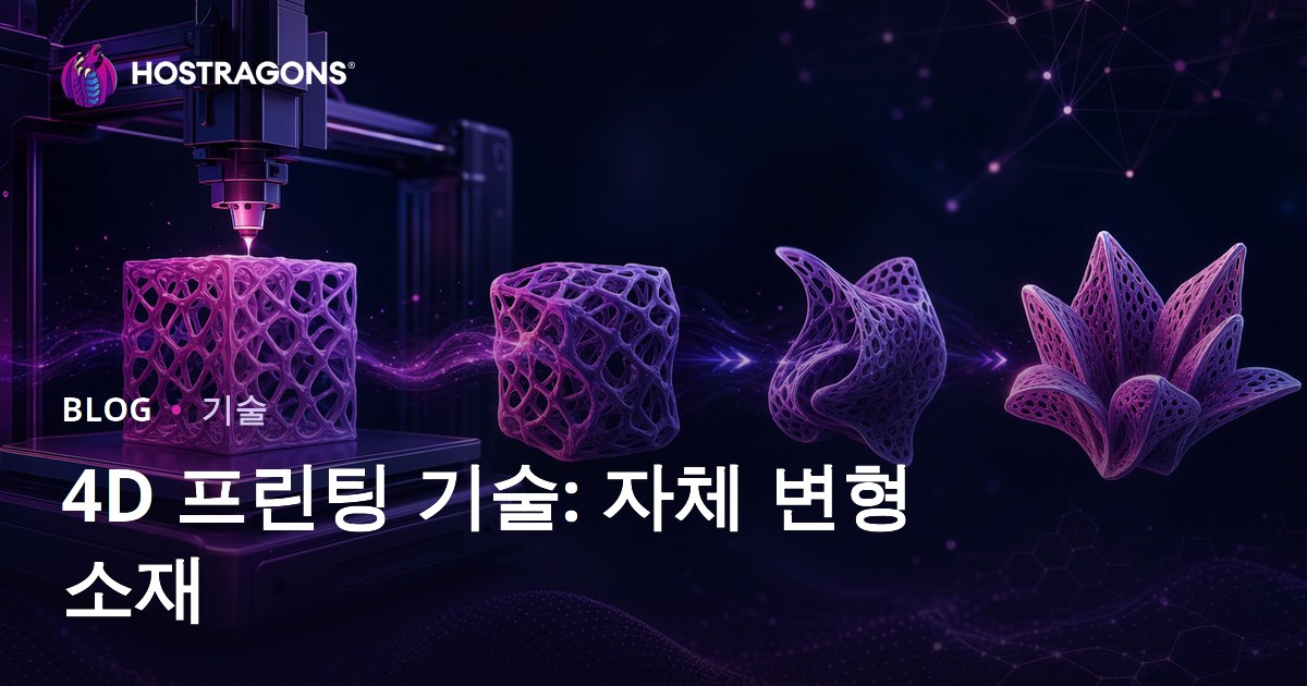 4D 프린팅 기술: 자체 변형 소재