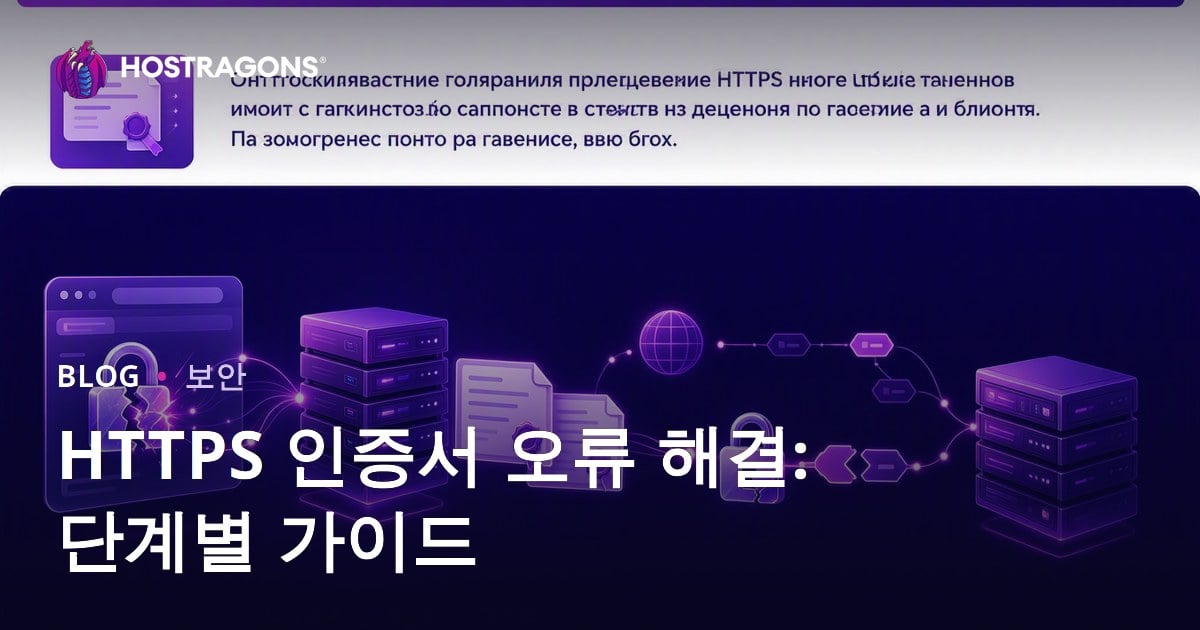 HTTPS 인증서 오류 해결: 단계별 가이드
