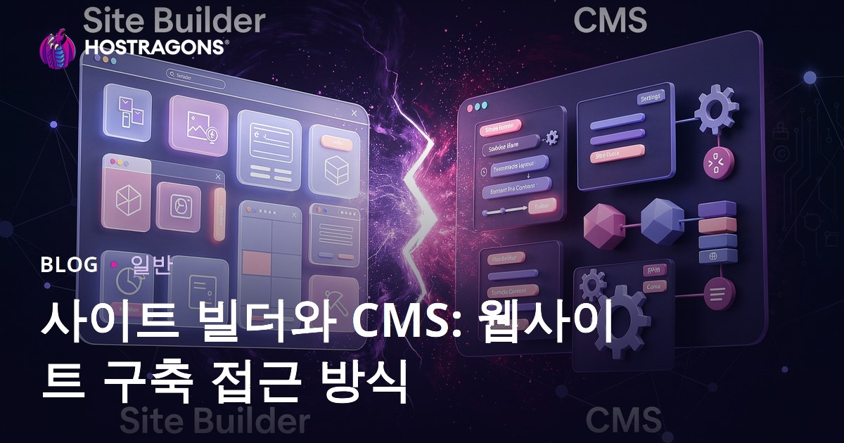사이트 빌더와 CMS: 웹사이트 구축 접근 방식