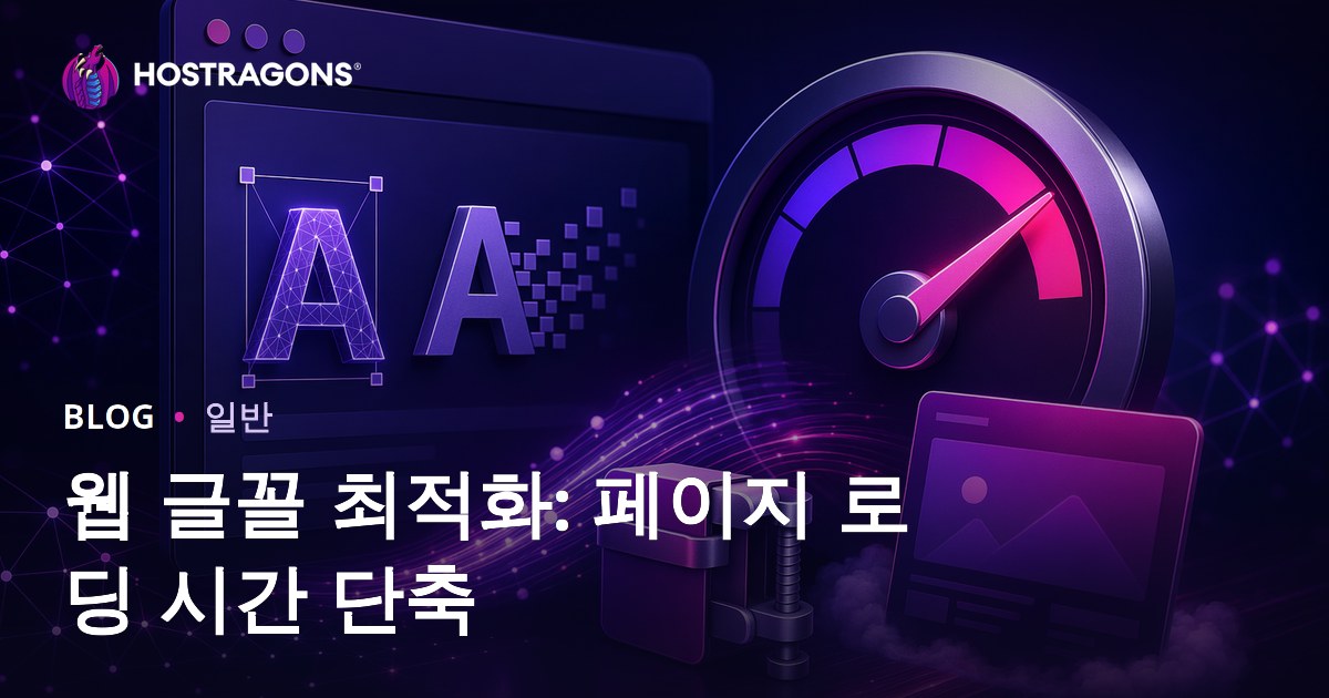 웹 글꼴 최적화: 페이지 로딩 시간 단축