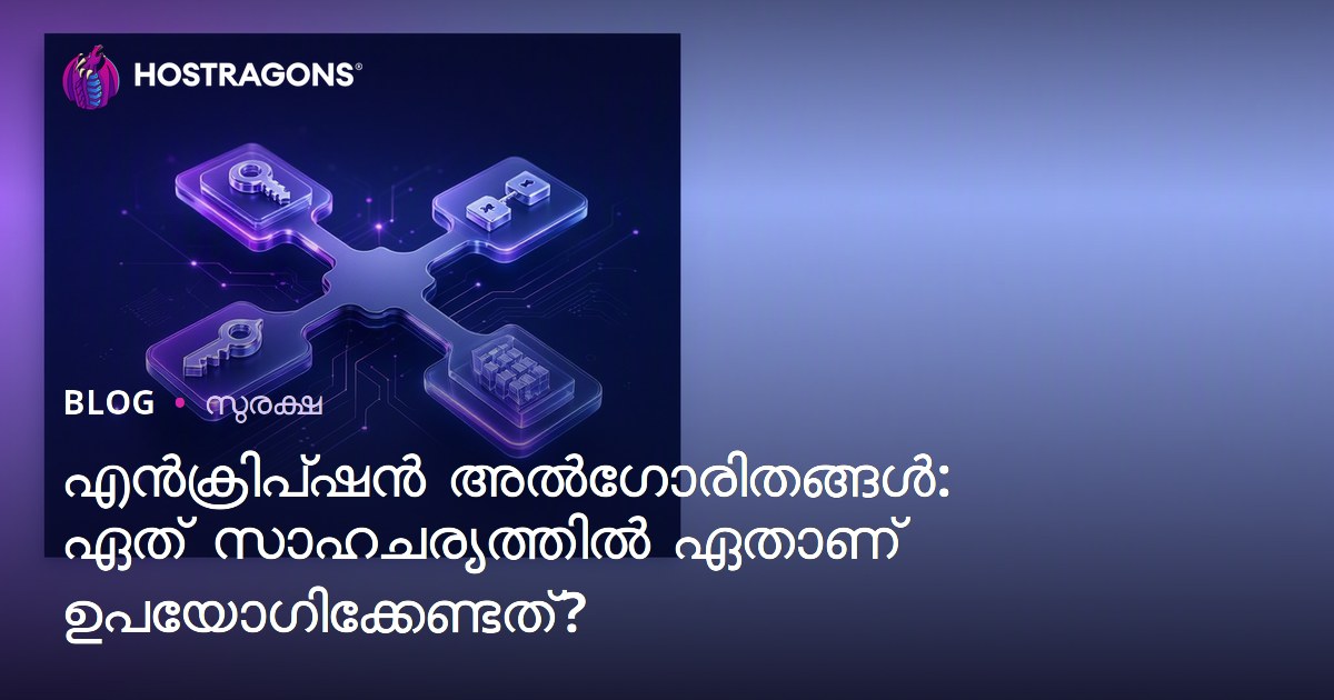 ഡാറ്റാ സുരക്ഷയ്ക്കുള്ള മികച്ച എന്‍ക്രിപ്ഷന്‍ ആല്‍ഗോരിതങ്ങള്‍: എപ്പോഴേത് തിരഞ്ഞെടുക്കണം?
