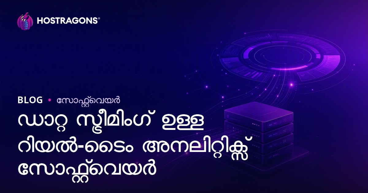 ഡാറ്റ സ്ട്രീമിംഗ് ഉള്ള റിയൽ-ടൈം അനലിറ്റിക്സ് സോഫ്റ്റ്‌വെയർ