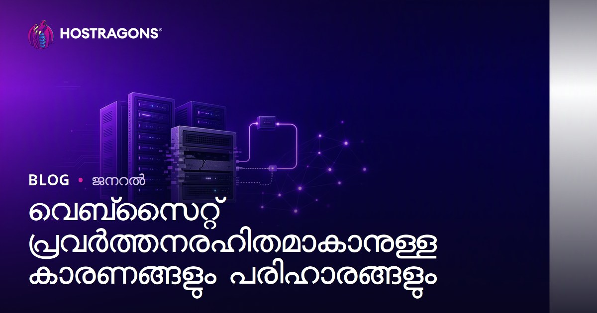 വെബ്‌സൈറ്റ് പ്രവർത്തനരഹിതമാകാനുള്ള കാരണങ്ങളും പരിഹാരങ്ങളും
