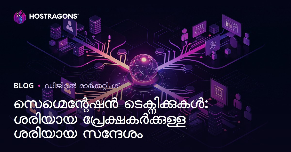 സെഗ്മെന്റേഷൻ ടെക്നിക്കുകൾ: ശരിയായ പ്രേക്ഷകർക്കുള്ള ശരിയായ സന്ദേശം