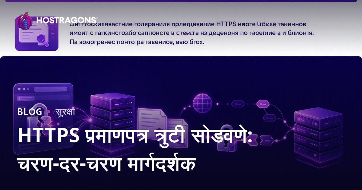 HTTPS प्रमाणपत्र चुका सोडविण्यासाठी मार्गदर्शक: स्टेप बाय स्टेप मराठी गाइड