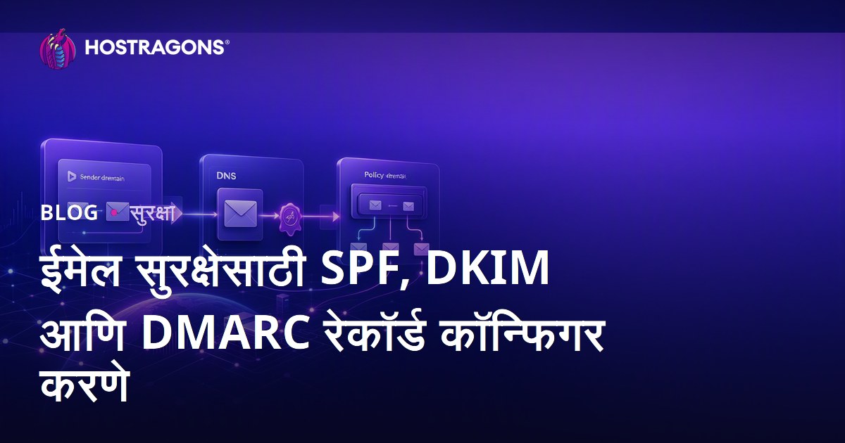 ईमेल सुरक्षेसाठी SPF, DKIM आणि DMARC रेकॉर्ड कॉन्फिगर करणे