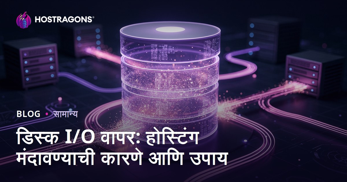 डिस्क I/O वापर: होस्टिंग मंदावण्याची कारणे आणि उपाय