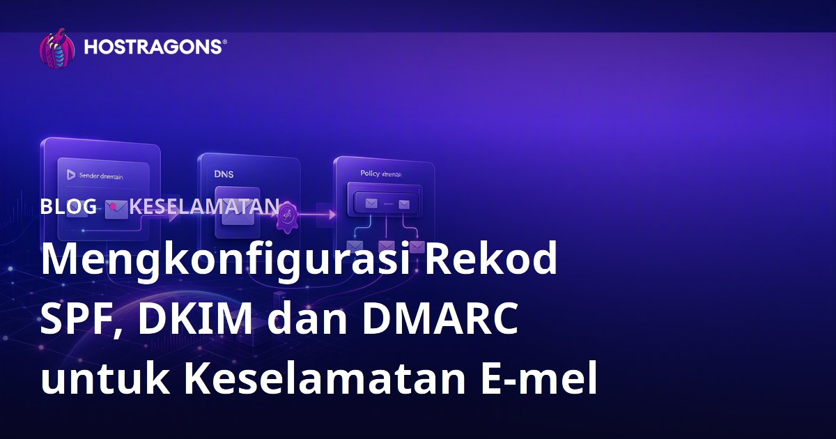 Mengkonfigurasi Rekod SPF, DKIM dan DMARC untuk Keselamatan E-mel