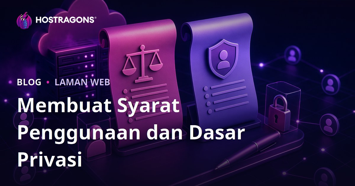 Membuat Syarat Penggunaan dan Dasar Privasi