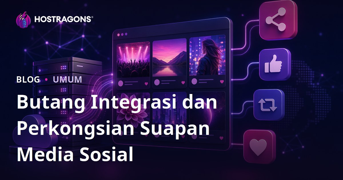 Butang Integrasi dan Perkongsian Suapan Media Sosial