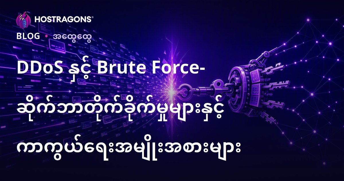 DDoS နှင့် Brute Force- ဆိုက်ဘာတိုက်ခိုက်မှုများနှင့် ကာကွယ်ရေးအမျိုးအစားများ