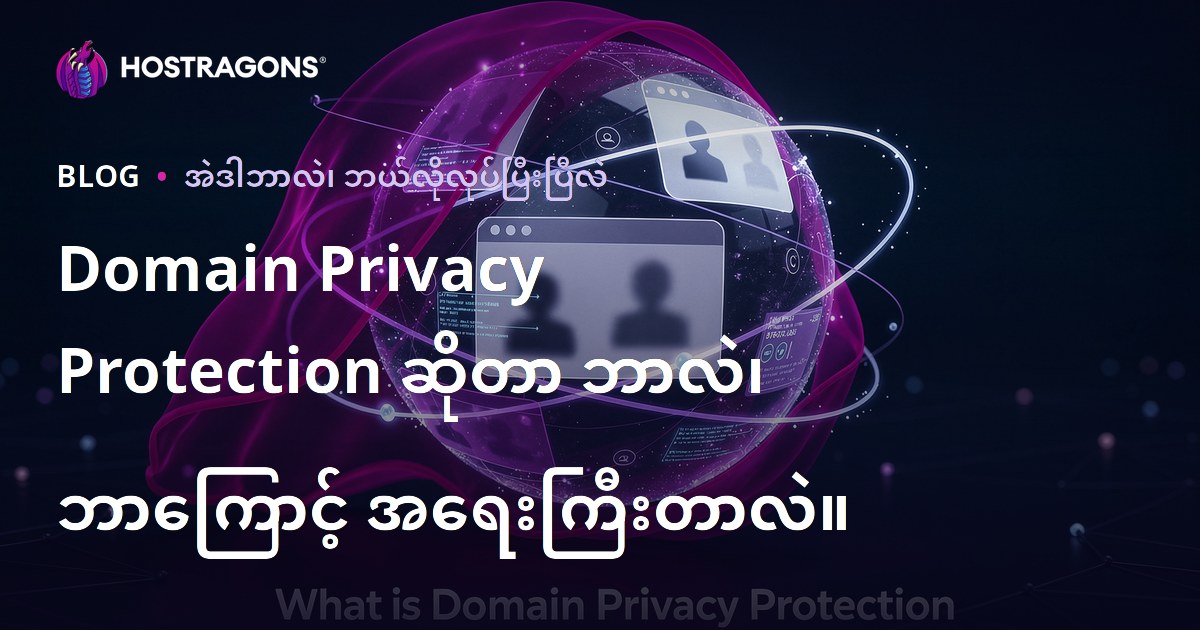 Domain Privacy Protection ဆိုတာ ဘာလဲ၊ ဘာကြောင့် အရေးကြီးတာလဲ။