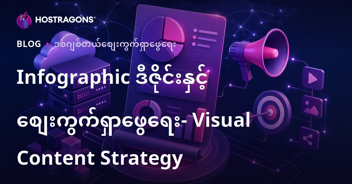 Infographic ဒီဇိုင်းနှင့် စျေးကွက်ရှာဖွေရေး- Visual Content Strategy