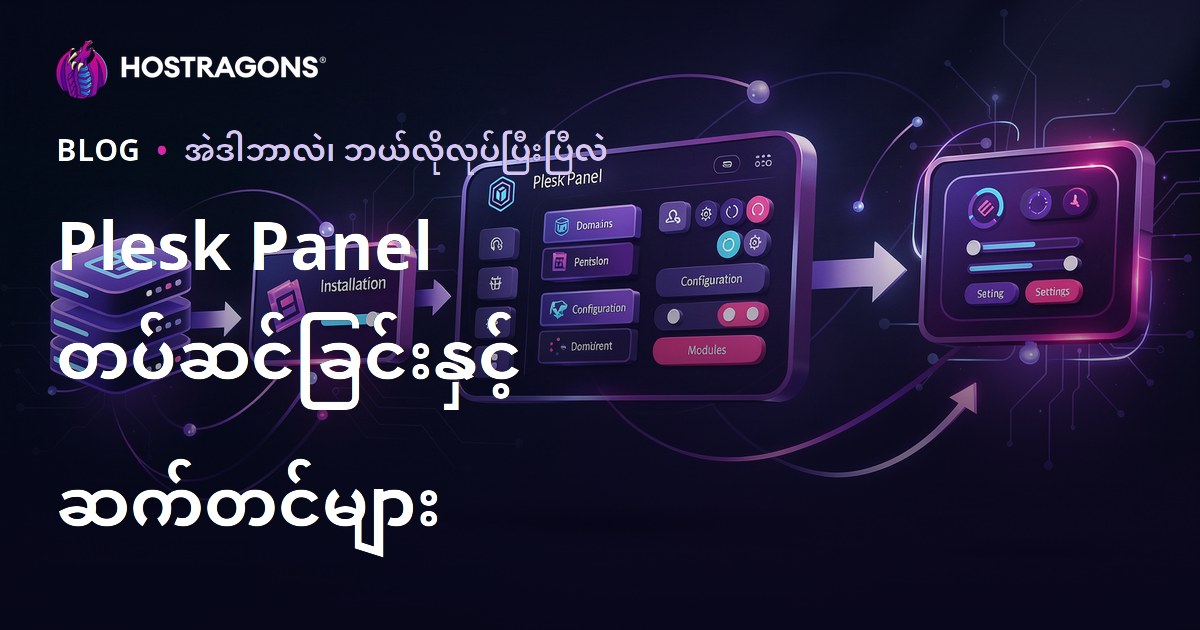 Plesk Panel တပ်ဆင်ခြင်းနှင့် ဆက်တင်များ