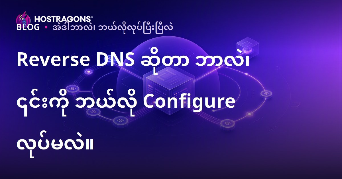 Reverse DNS (IP အလွှာအစား DNS) ဆိုတာဘာလဲ။ မည်သို့တပ်ဆင်သင့်သလဲ။