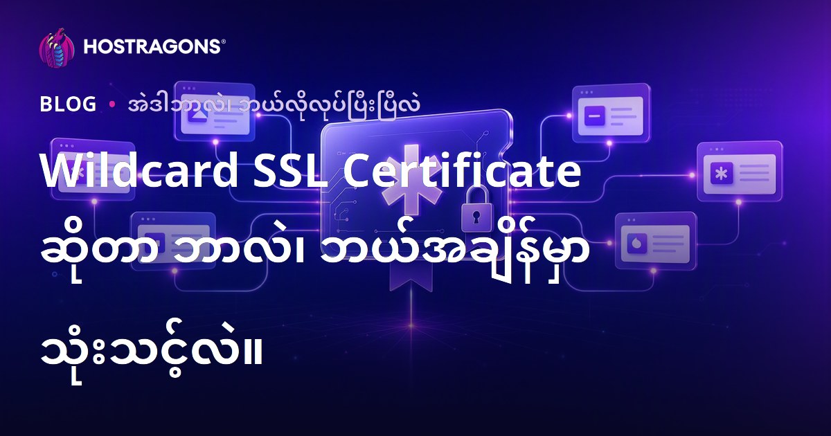 Wildcard SSL Certificate ဆိုတာ ဘာလဲ၊ ဘယ်အချိန်မှာ သုံးသင့်လဲ။