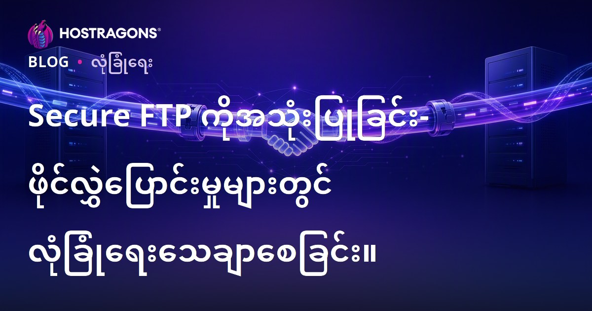 Secure FTP ကိုအသုံးပြုခြင်း- ဖိုင်လွှဲပြောင်းမှုများတွင် လုံခြုံရေးသေချာစေခြင်း။