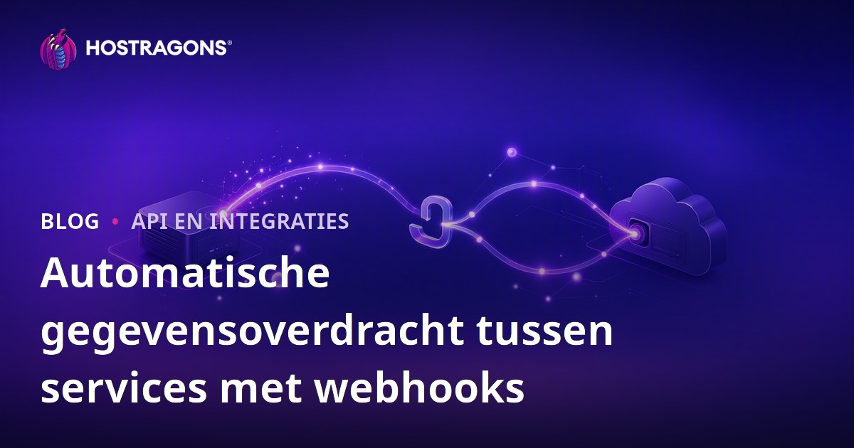 Automatische gegevensoverdracht tussen services met webhooks