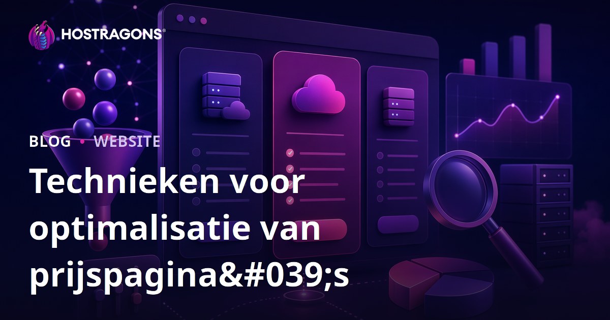 Technieken voor optimalisatie van prijspagina's