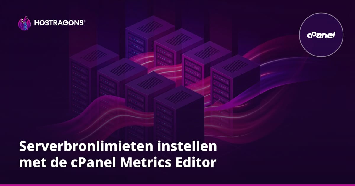 Serverbronlimieten instellen met de cPanel Metrics Editor