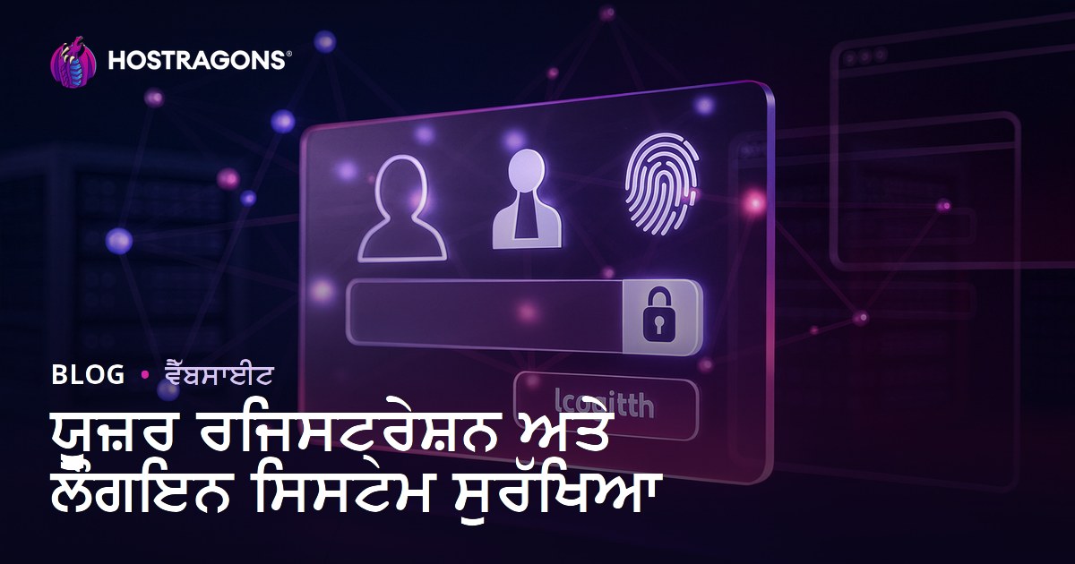 ਯੂਜ਼ਰ ਰਜਿਸਟ੍ਰੇਸ਼ਨ ਅਤੇ ਲੌਗਇਨ ਸਿਸਟਮ ਸੁਰੱਖਿਆ