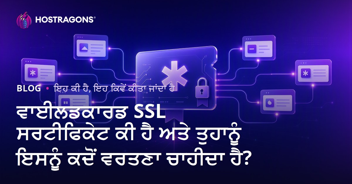 ਵਾਈਲਡਕਾਰਡ SSL ਸਰਟੀਫਿਕੇਟ ਕੀ ਹੈ ਅਤੇ ਤੁਹਾਨੂੰ ਇਸਨੂੰ ਕਦੋਂ ਵਰਤਣਾ ਚਾਹੀਦਾ ਹੈ?