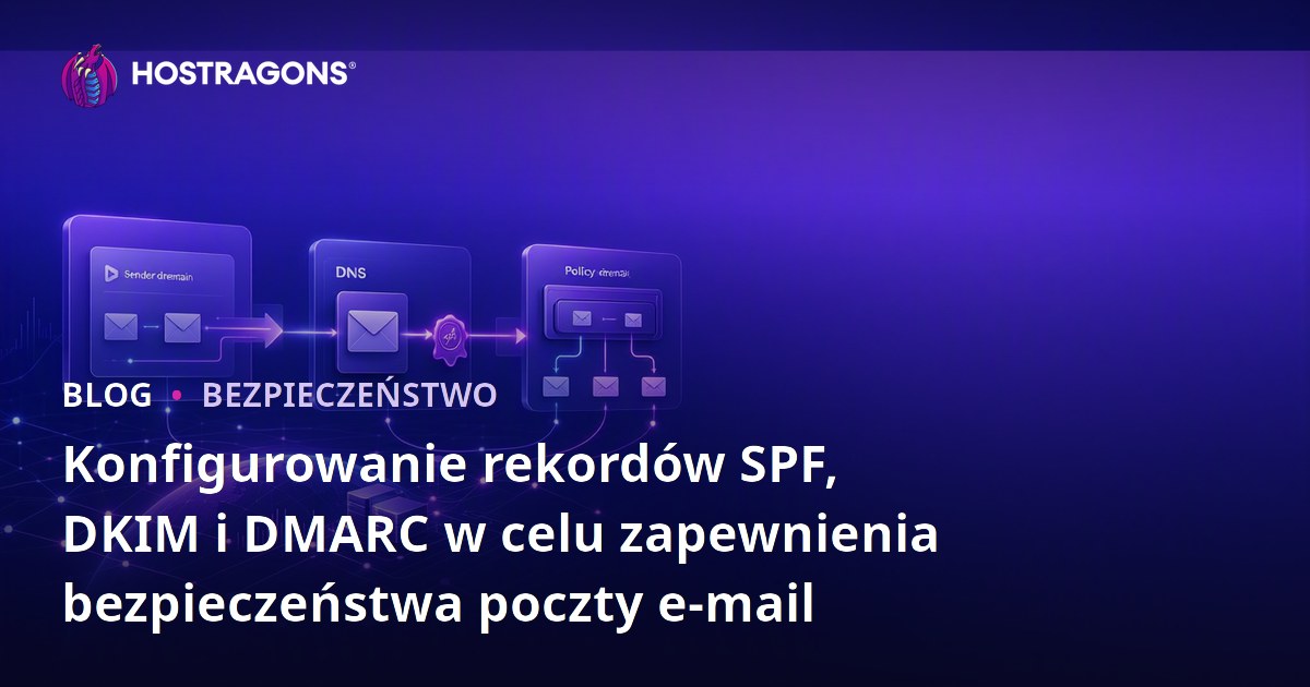 Konfigurowanie rekordów SPF, DKIM i DMARC w celu zapewnienia bezpieczeństwa poczty e-mail