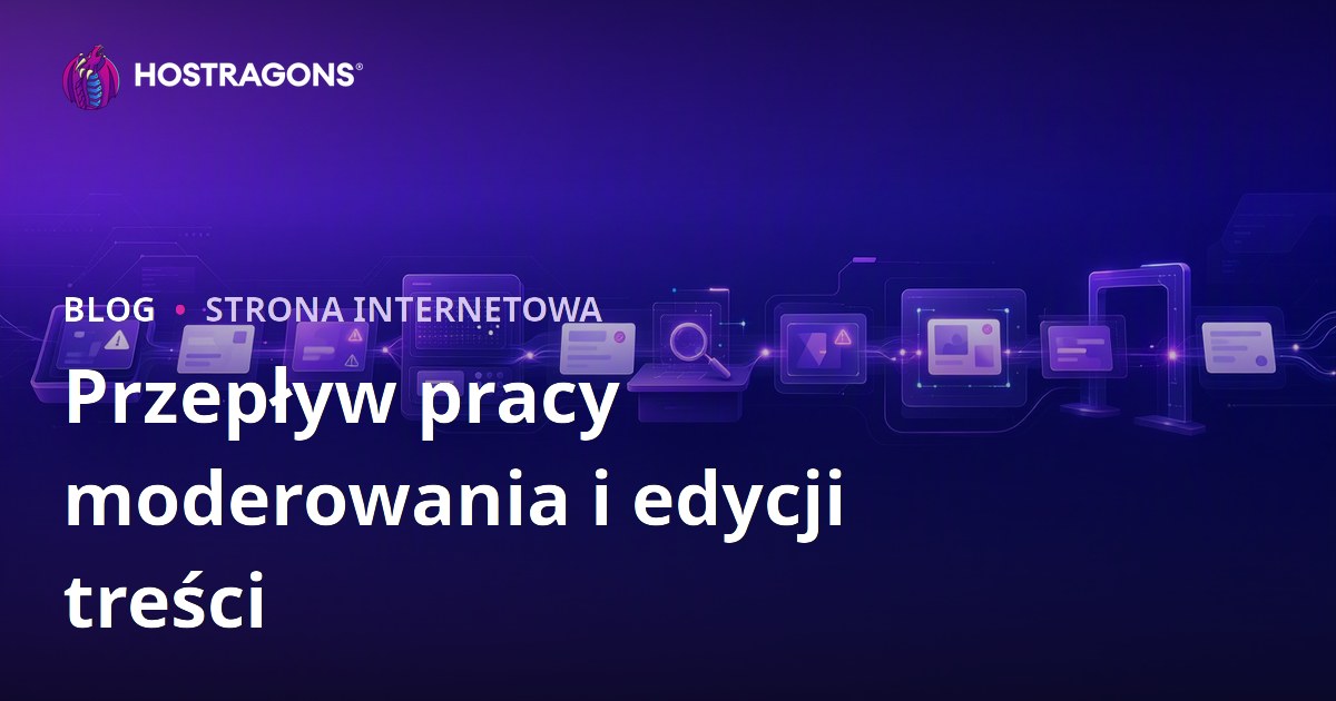 Przepływ pracy moderowania i edycji treści
