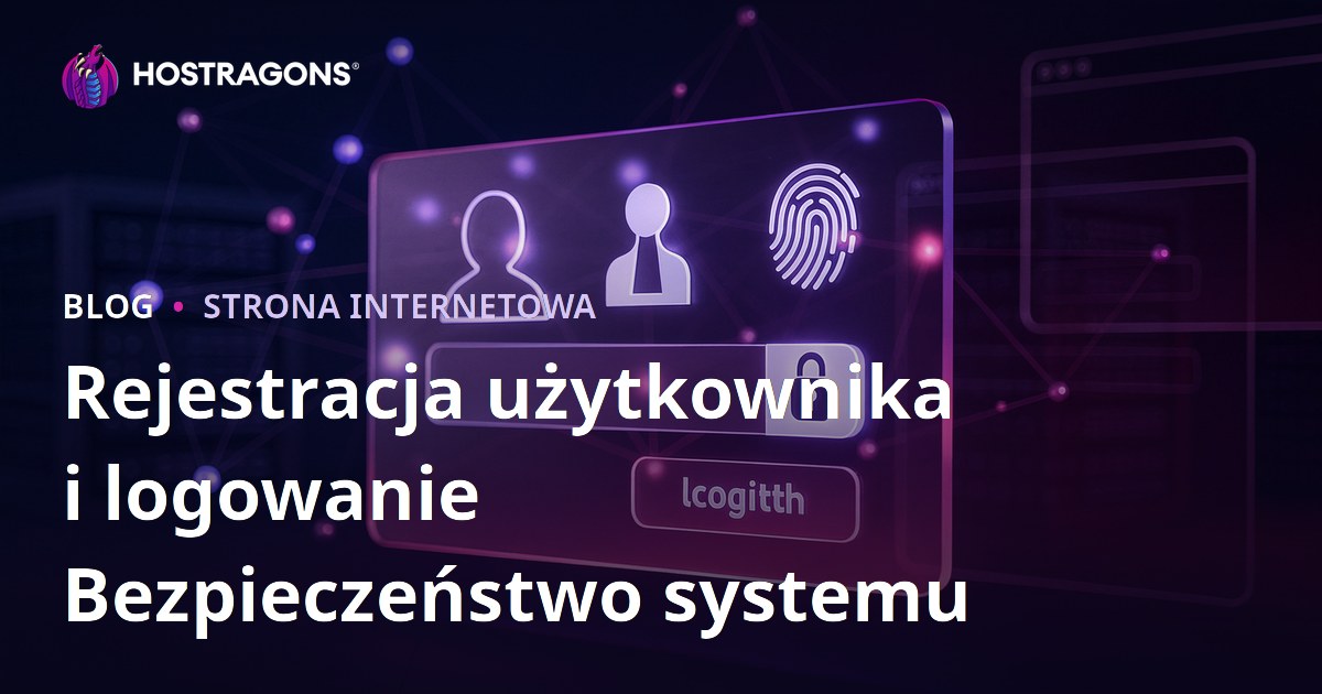 Rejestracja użytkownika i logowanie Bezpieczeństwo systemu