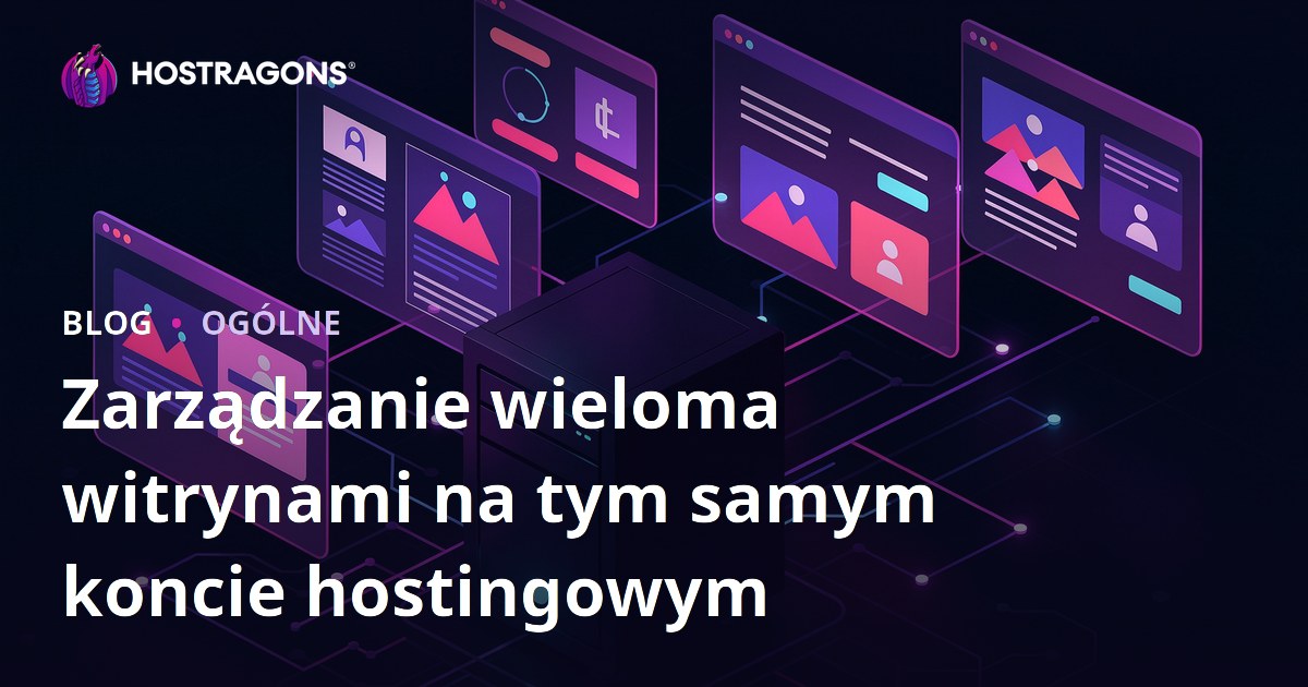 Zarządzanie wieloma witrynami na tym samym koncie hostingowym