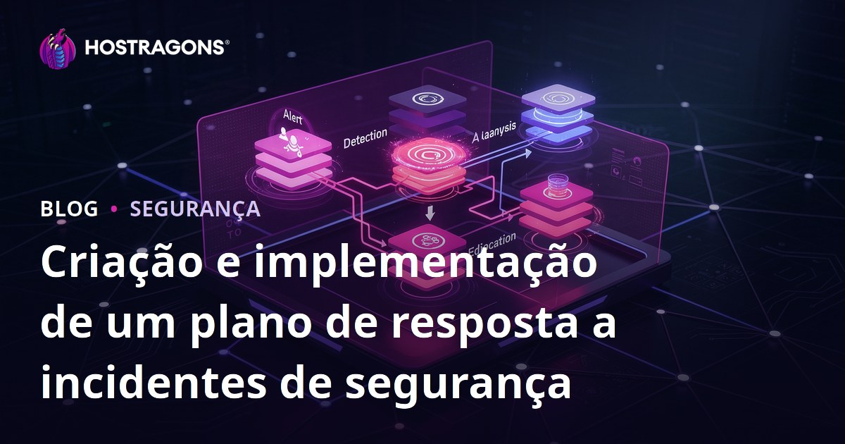 Criação e implementação de um plano de resposta a incidentes de segurança