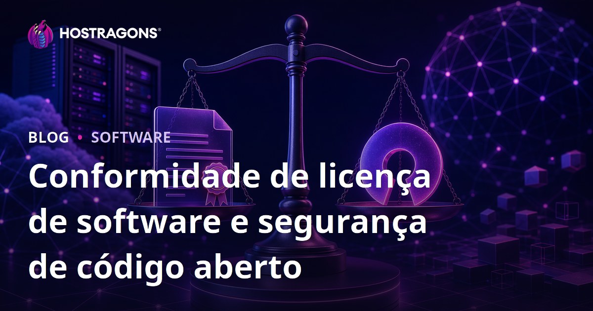 Conformidade de licença de software e segurança de código aberto