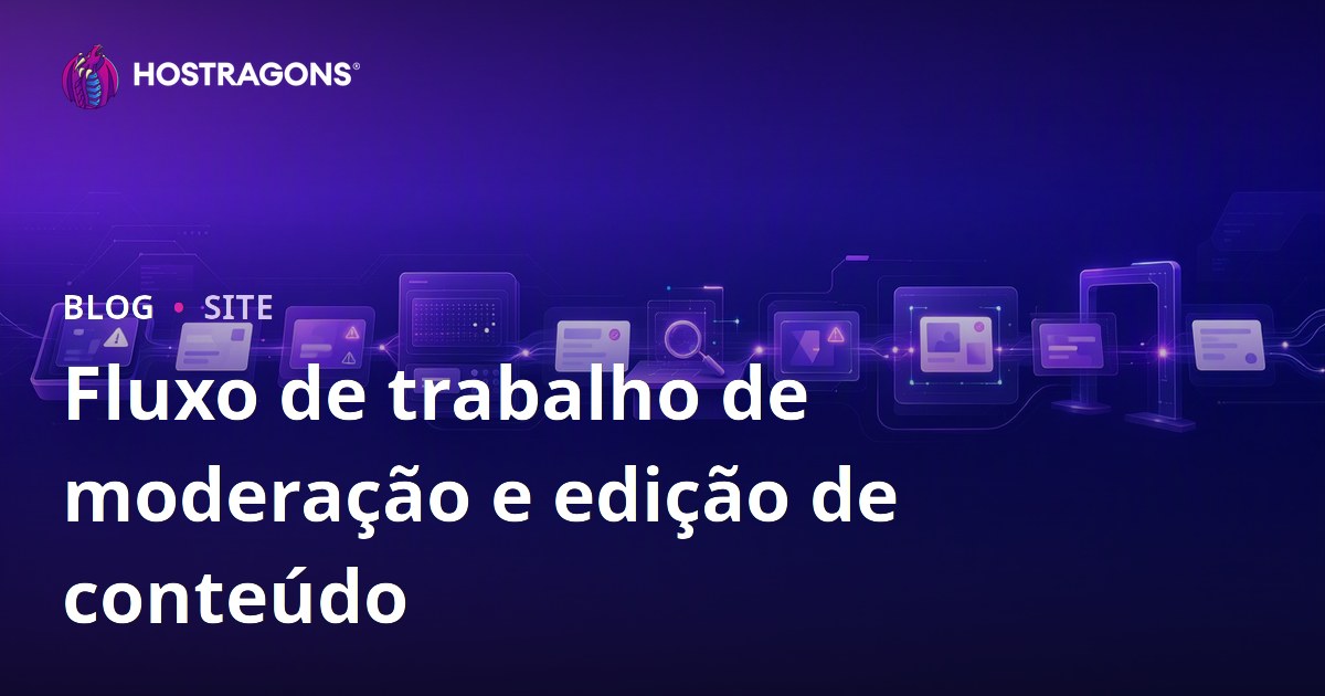 Fluxo de trabalho de moderação e edição de conteúdo