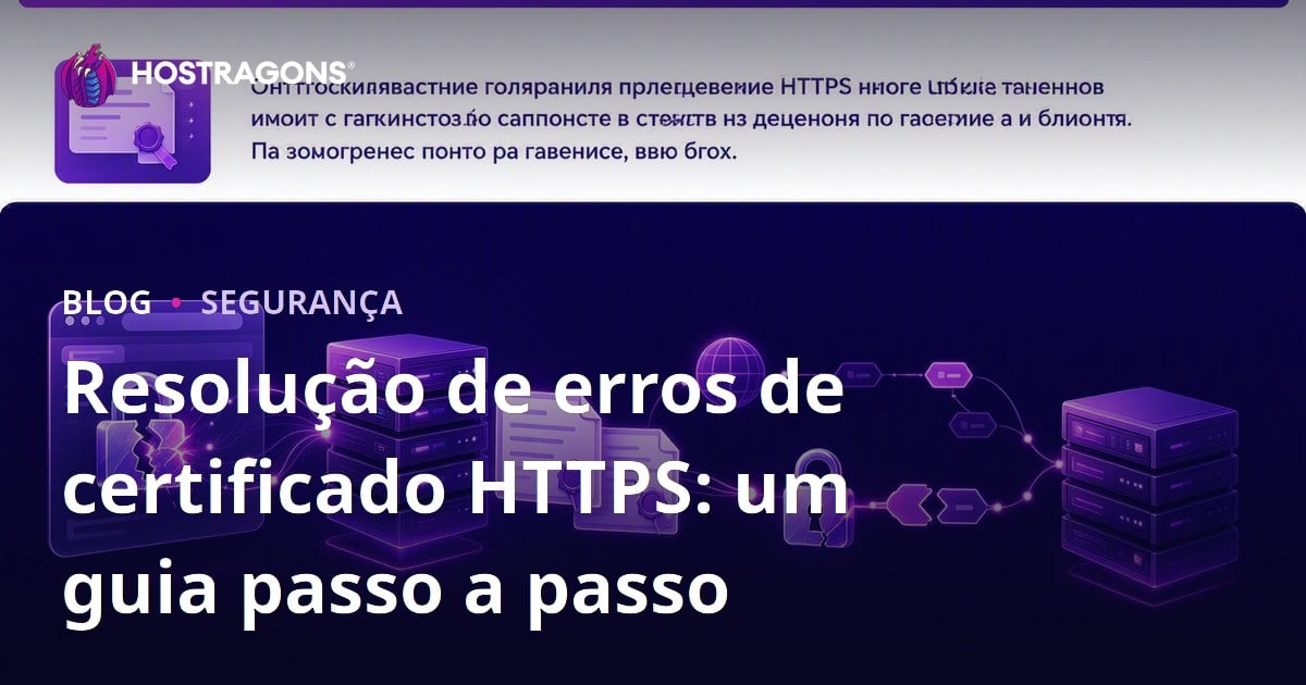 Resolução de erros de certificado HTTPS: um guia passo a passo