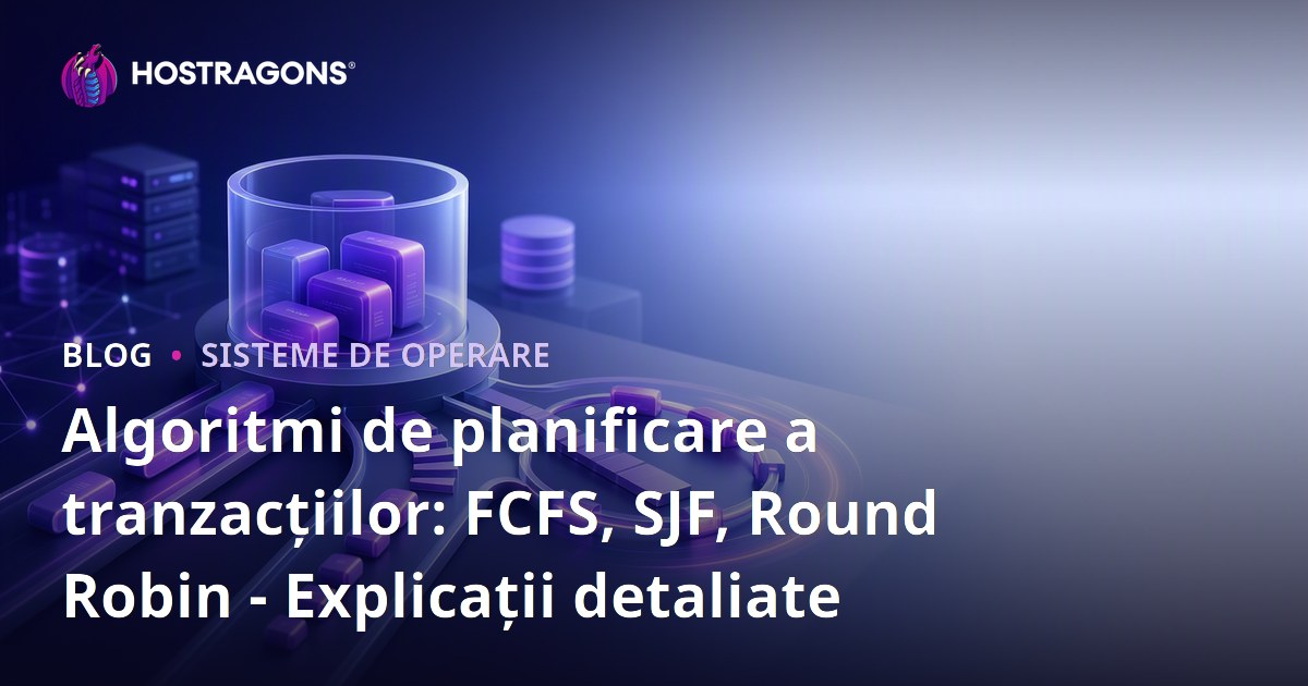 Algoritmi de planificare a tranzacțiilor: FCFS, SJF, Round Robin - Explicații detaliate