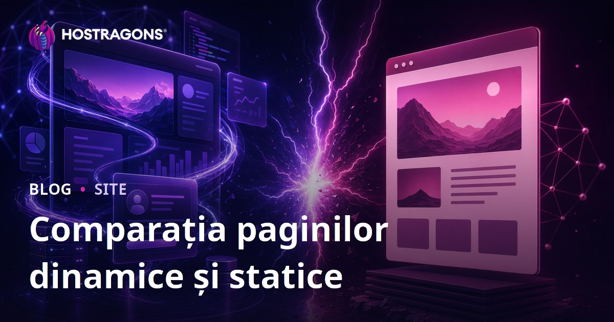 Comparația paginilor dinamice și statice