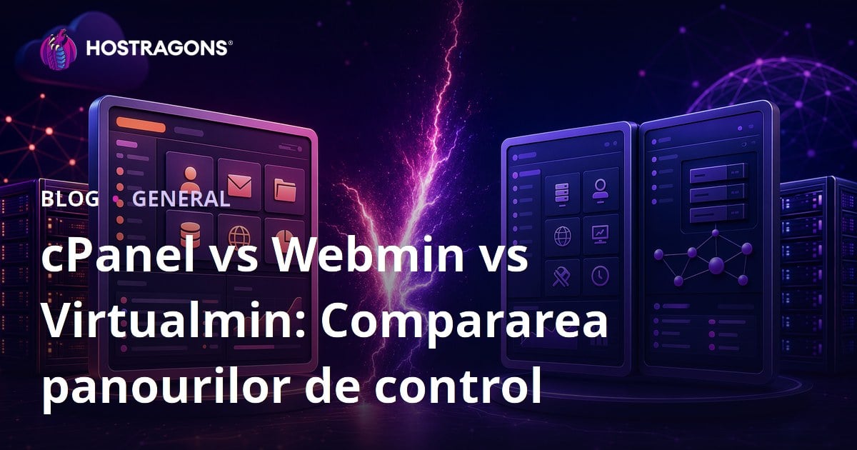 cPanel vs Webmin vs Virtualmin: Compararea panourilor de control