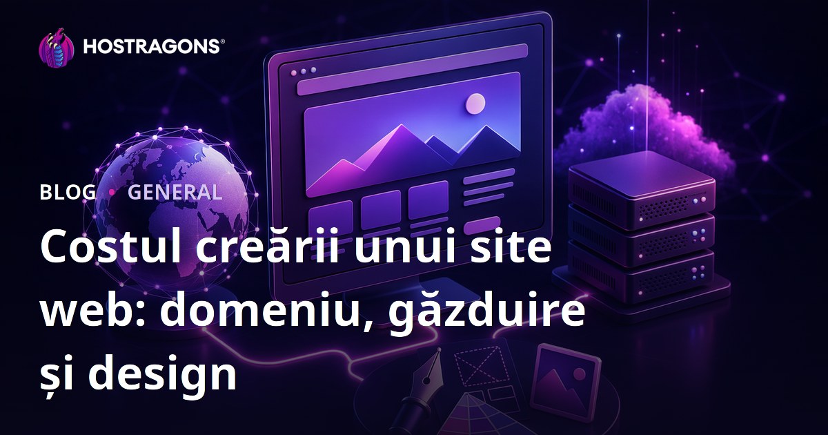 Costul creării unui site web: domeniu, găzduire și design