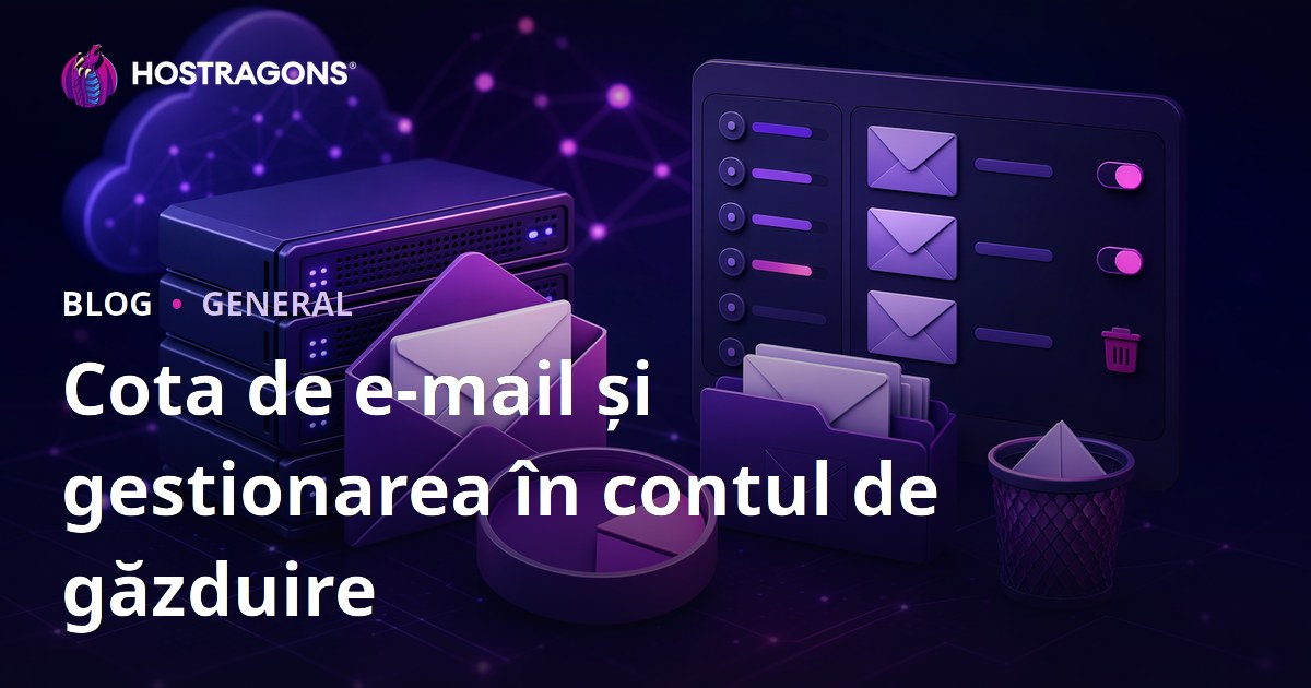 Cota de e-mail și gestionarea în contul de găzduire