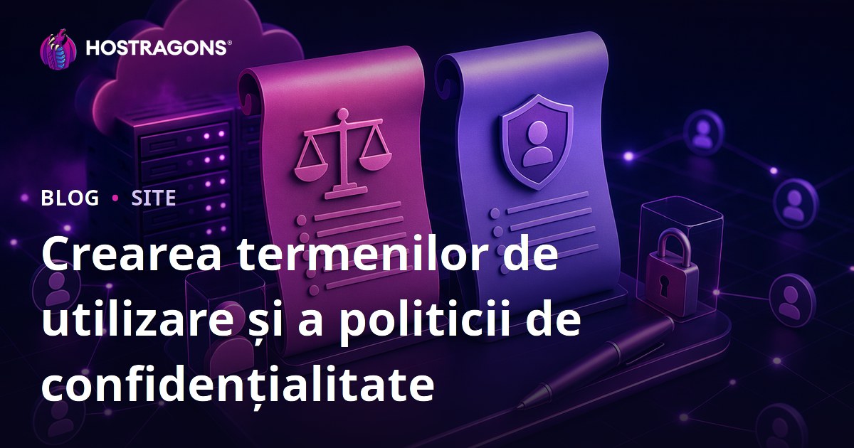 Crearea termenilor de utilizare și a politicii de confidențialitate