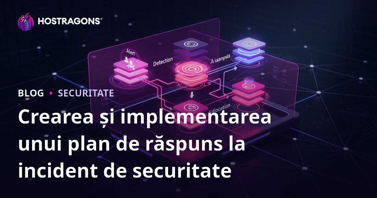 Crearea și implementarea unui plan de răspuns la incident de securitate