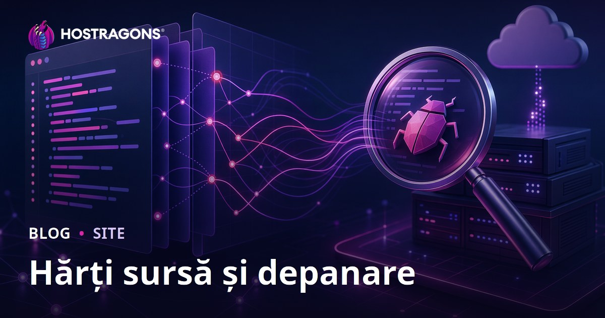 Hărți sursă și depanare