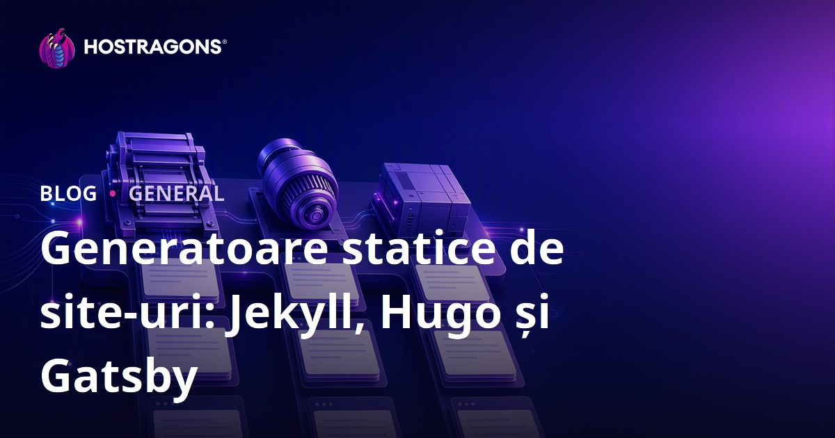 Generatoare statice de site-uri: Jekyll, Hugo și Gatsby