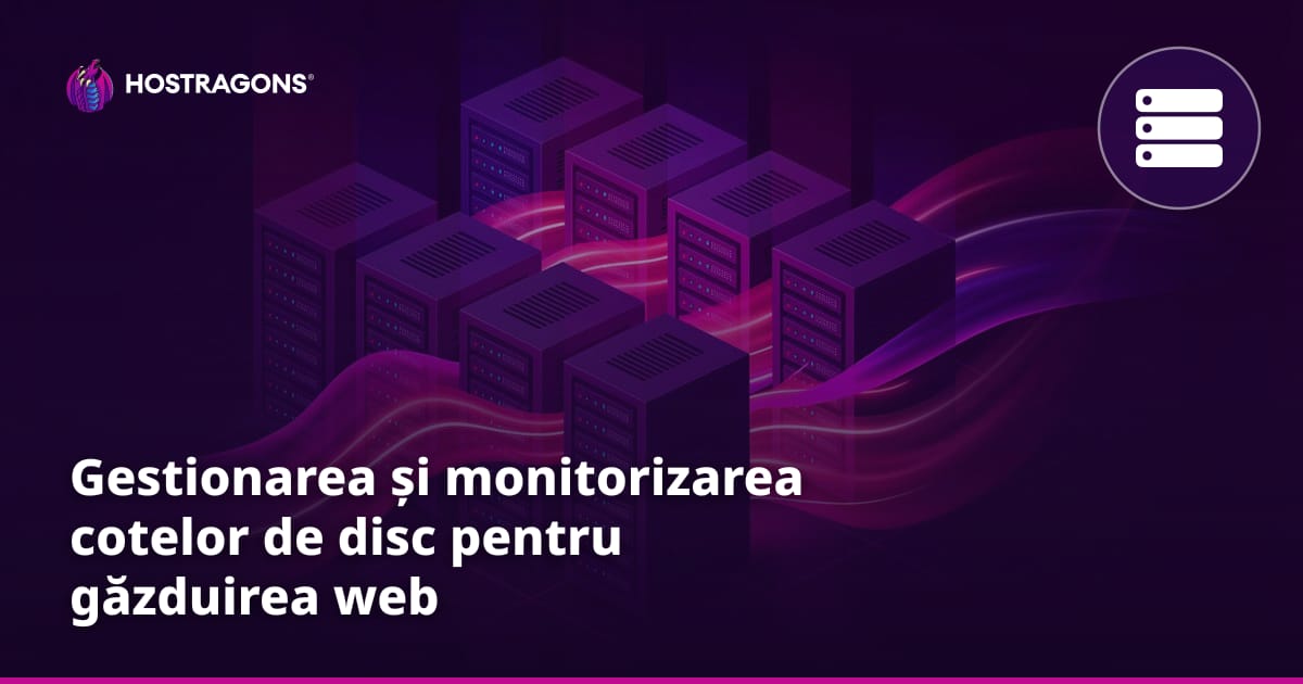 Gestionarea și monitorizarea cotelor de disc pentru găzduirea web