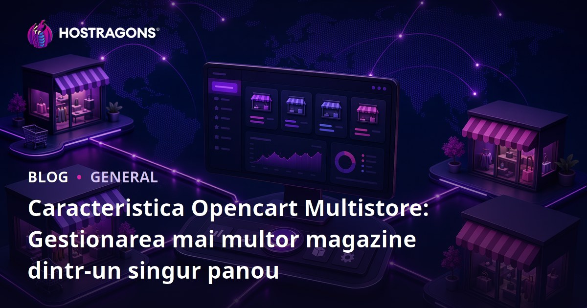 Caracteristica Opencart Multistore: Gestionarea mai multor magazine dintr-un singur panou