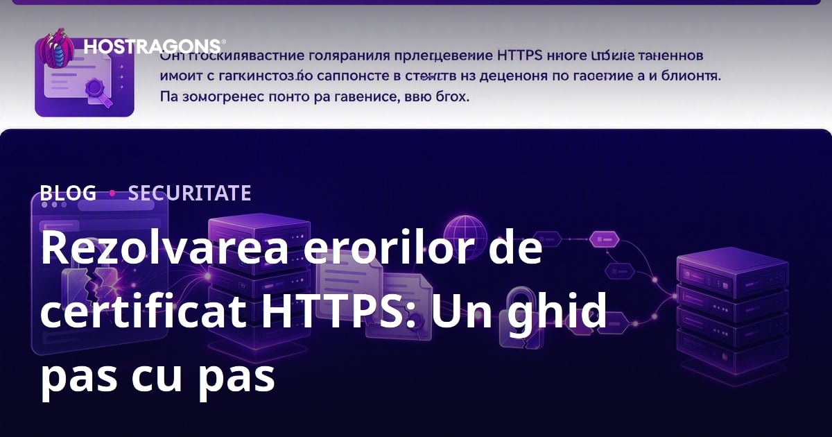Rezolvarea erorilor de certificat HTTPS: Un ghid pas cu pas